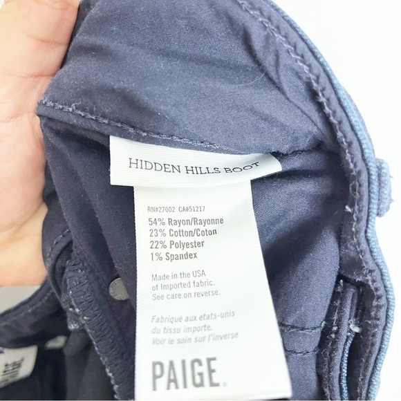 Paige Hidden Hills Bootcut Wide Leg Jeans Size 30 - Picture 5 of 6